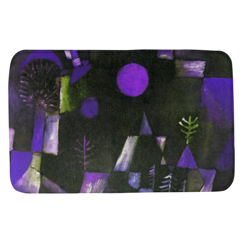 Tapis pour salle de bain full moon Maglio, l 21 po x L 34 po, Mauve