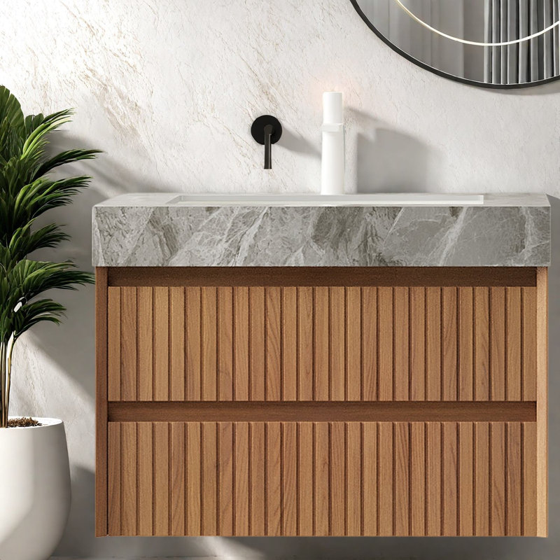 Meuble-lavabo moderne en bois de 30 pouces (doit inclure le meuble-lavabo et l'évier)