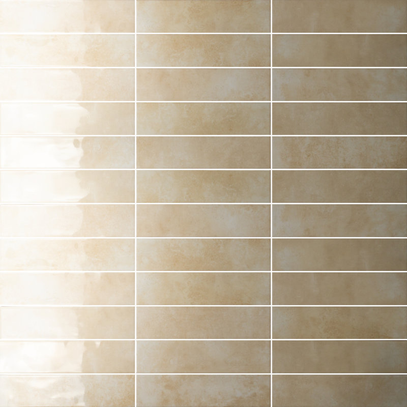 Carreaux de mur de métro 3 po x 12 po Mila, Beige ivoire