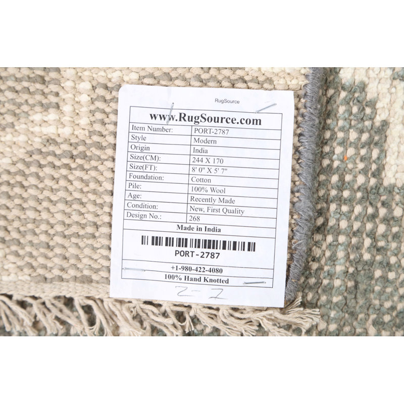 One-of-a-Kind 5'7" X 8' New Age Wool Area Rug in