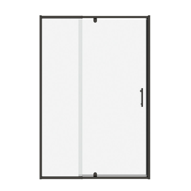 28-32" W X 72" H Piovt Swing Glass Shower Door,Pivot Frame Sliding Shower Door With 1/4"(6Mm) Clear SGCC Tempered Glass,Matte Black Finish Shower Doors,Reversible Installation