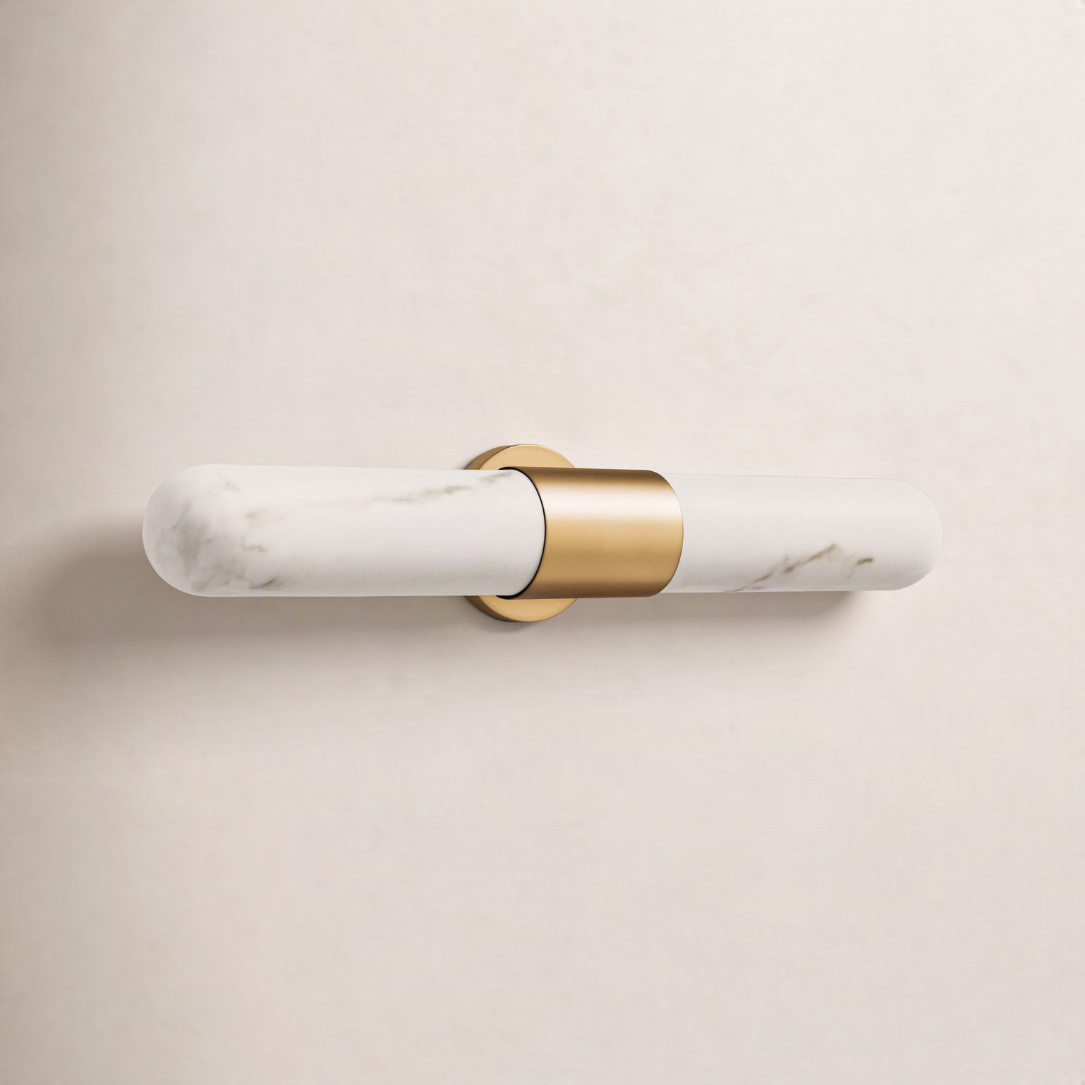 2 Light Alabaster Dimmable LED Bath Bar, Heritage Brass
