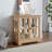 Exquisite Retro Display Cabinet with Adjustable Shelves and Lattice Doors-62557696