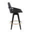 Tabouret de comptoir à hauteur fixe 26 "avec repose-pieds rond Whitacre-70252536