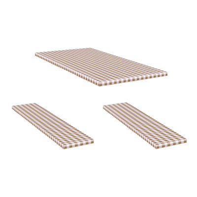 a cover Outdoor Courtyard Waterproof Table Cover Three Piece Set Picnic Tablecloth Back Flannel Elastic Table Cover