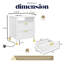  Table de chevet 2 tiroirs avec station de charge Drift, table de chevet avec tiroirs de rangement, table de chevet pour chambre à coucher, table de bout ou table d'appoint pour le salon, P 15,5 po x l 18,9 po x H 24 po, blanc-1795540812