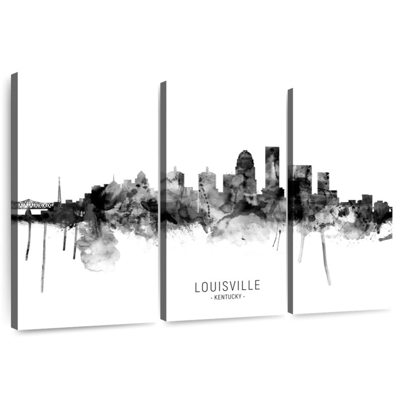 Louisville, Kentucky City Skyline III, H 20 po x l 33 po