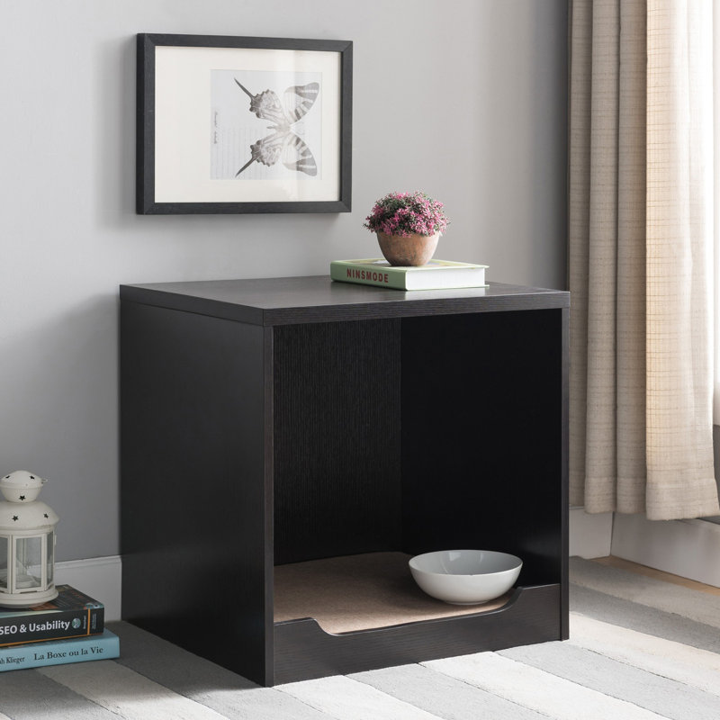 Home Pet End Table with Removeable Mat in Red Cocoa