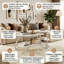Oval & Round Nesting Coffee Tables (80+52Cm), High-Low Marble Effect Duo With 4-Tier Storage-1166876306