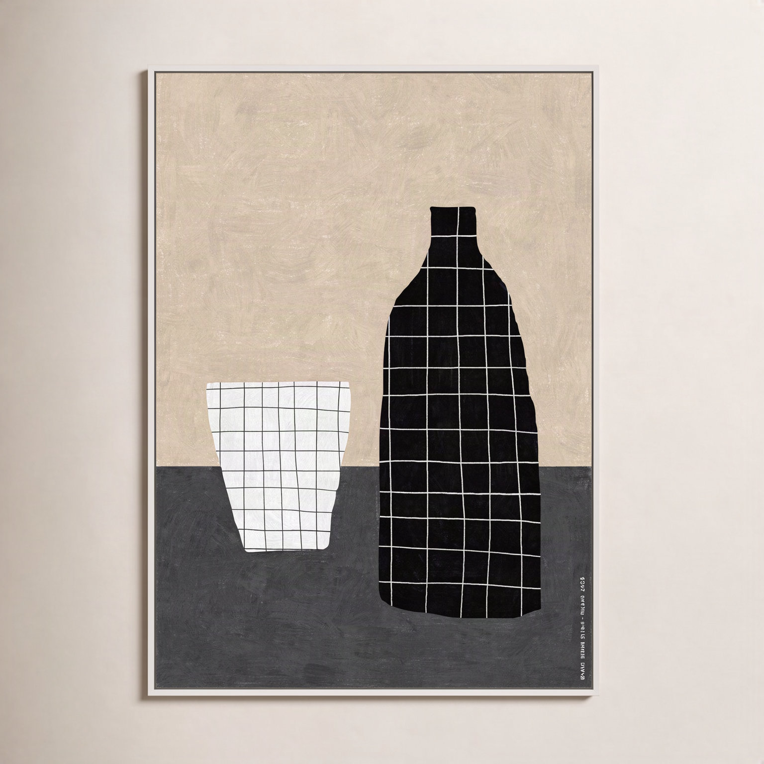 Carey "Cup 2" Print by Romina Gadler, White Canvas Framed, 20" H x 14" W