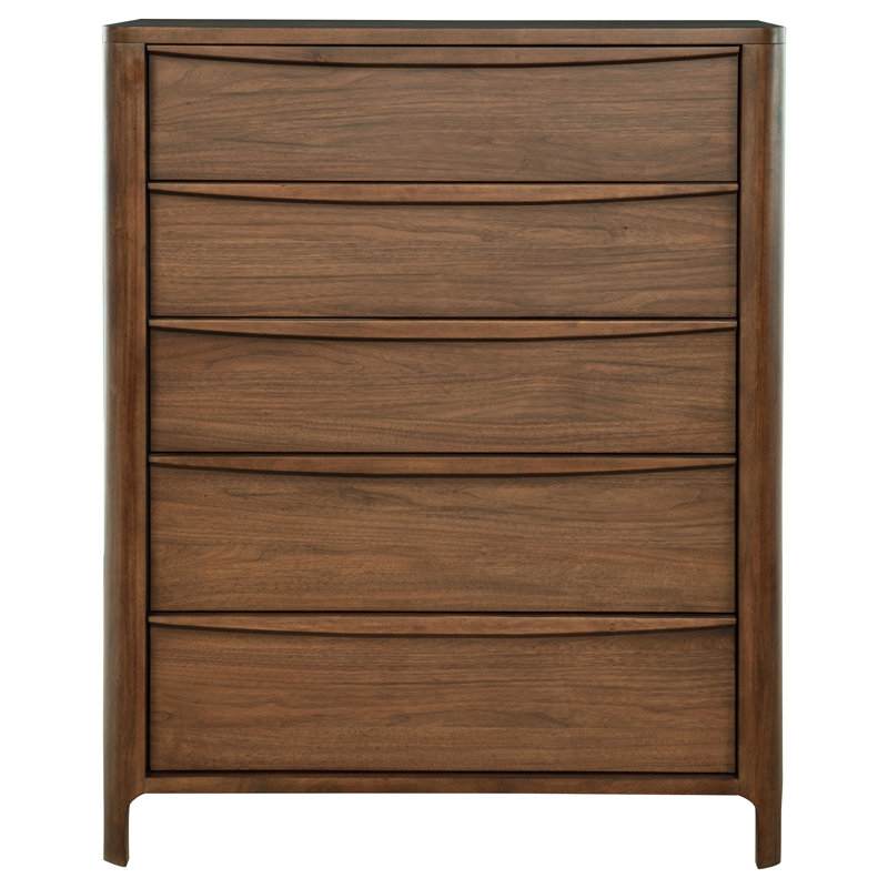 Commode 5 tiroirs en noyer