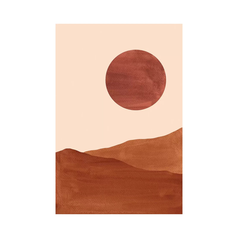 Dark Terracotta Dunes by Whales Way - Print on Canvas, Wrapped Canvas, 66.04cm H x 45.72cm W x 3.81cm D