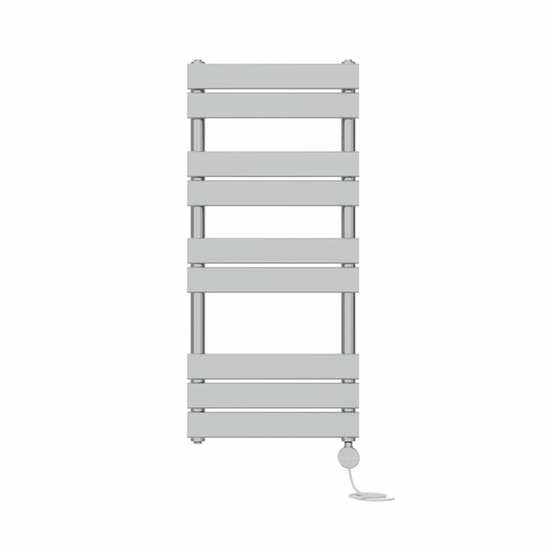 Flat Panel Towel Rail Heated Towel Rails, 100cm H x 45cm W x 6.2cm D, Chrome
