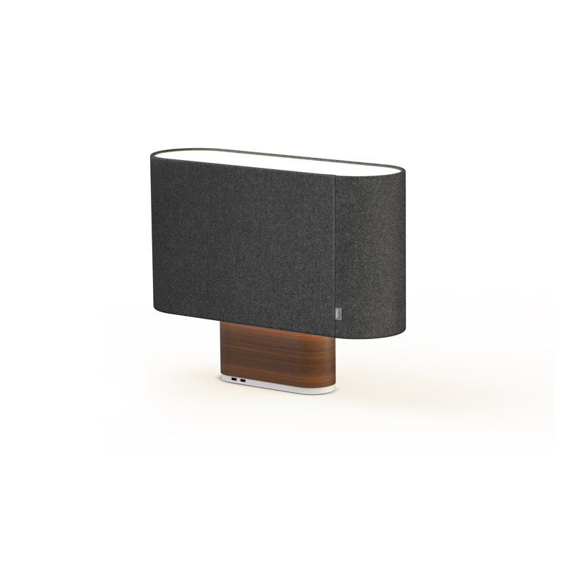 Belmont Table Table Lamp USB, Charcoal, Walnut