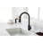 Pull Out Spray Kitchen Faucet, Matte Black Finish On Stainless Steel, 360 Rotatable Nozzle, Single Handle For Convenient Water Delivery And Temperature Control Nozzle Effortless Management