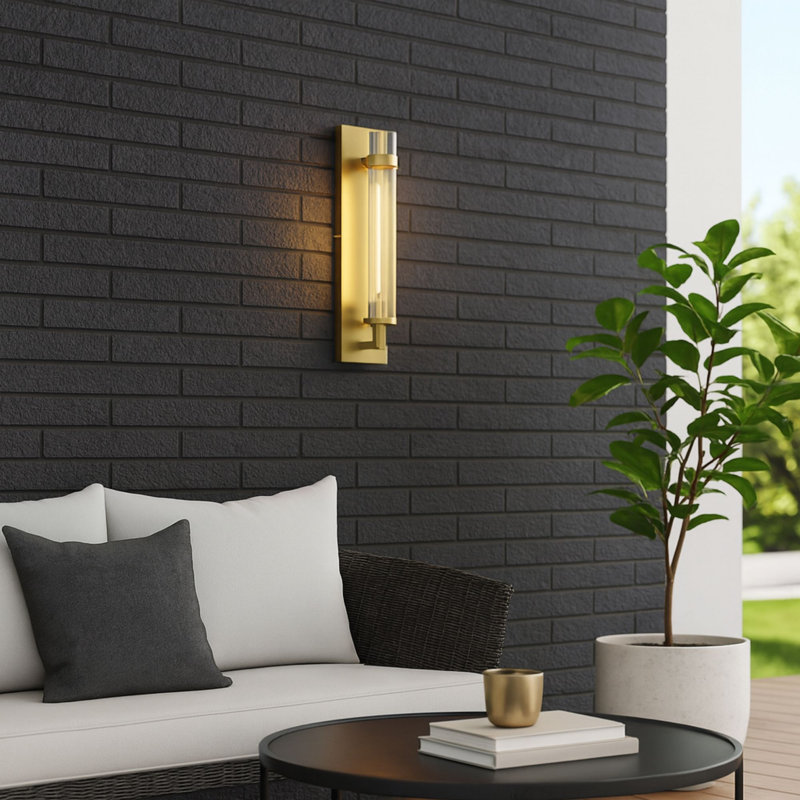 Applique murale 1 lumière Luciano Plug & Play de style transitionnel et moderne - 21 pouces de hauteur et 4,5 pouces de largeur