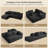 L-shaped movable sofa, no installation required, Ergonomically designed chair with corduroy fabric, Side storage pockets, and 32D High-Resilience Sponge-1961865273