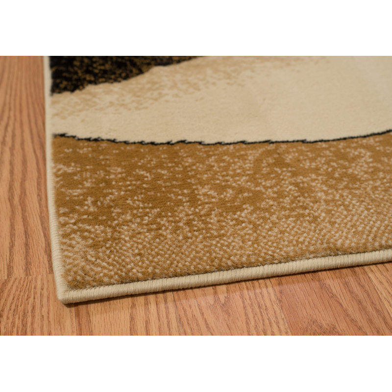 Tapis beige/noir/gris Bainum, Rectangle 1 pi 10 po x 3 pi