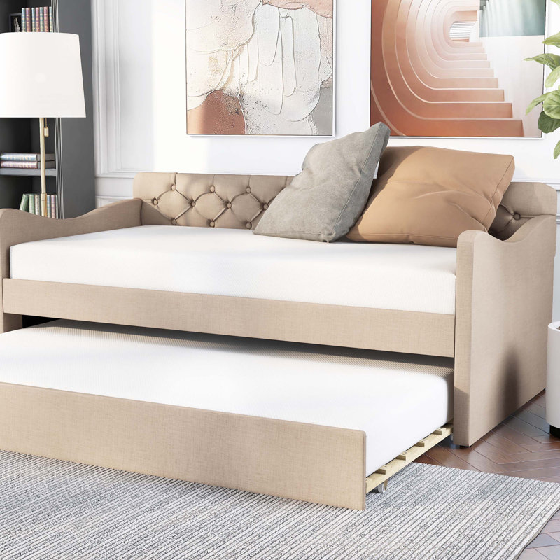Charlayne Upholstered Daybed, Ivory