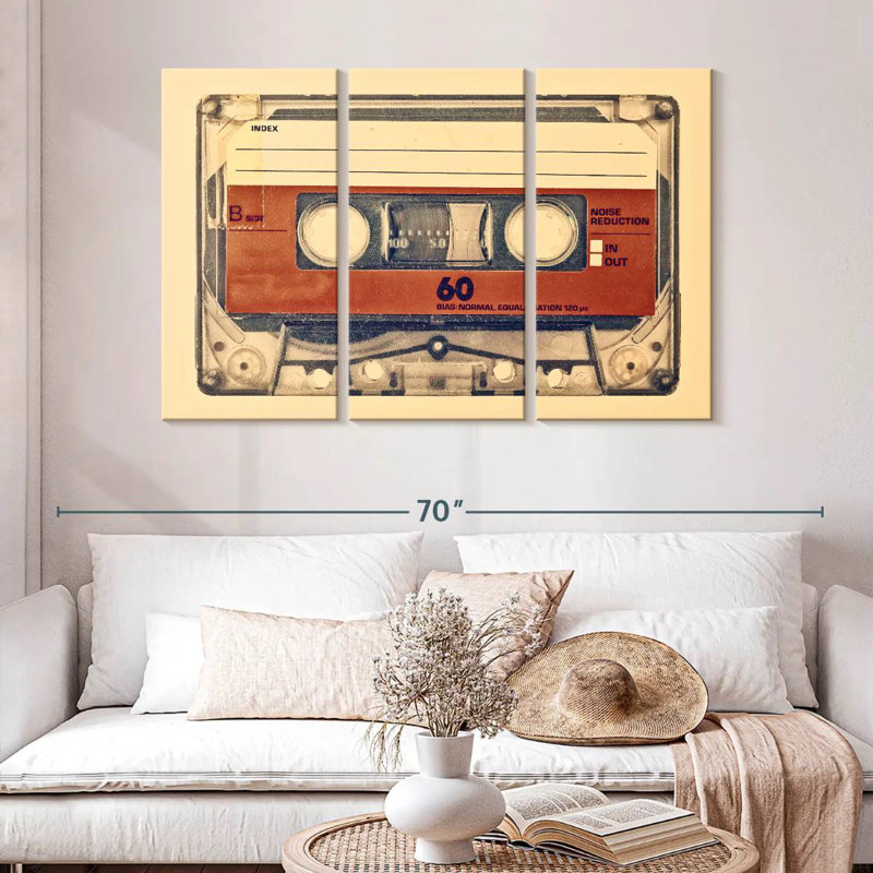 Abarca Retro Compact Cassette, 32" H x 50" W