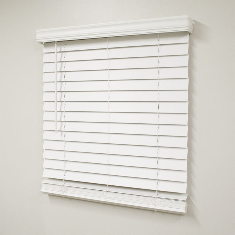 Symple Stuff Room Darkening 2.5-inch Faux Wood Horizontal/Venetian Blinds, 47"W x 60"L