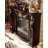 Nut-Brown Solid + Manufactured Wood Electric Fireplace