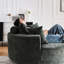 Fauteuil pivotant à 360 degrés en mousse de chenille - canapé-lit moelleux pour le salon, la chambre à coucher et le coussin de salon-873951788-873951789