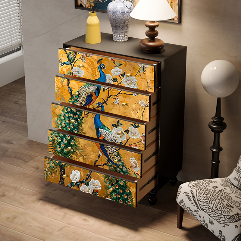 Retro drawer storage decoration cabinet