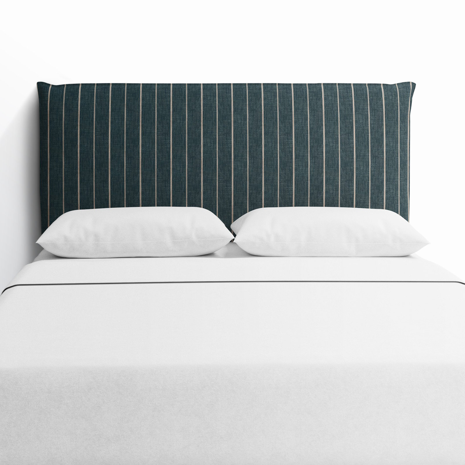 Bessinger Headboard, Queen, Fritz Indigo Stripe