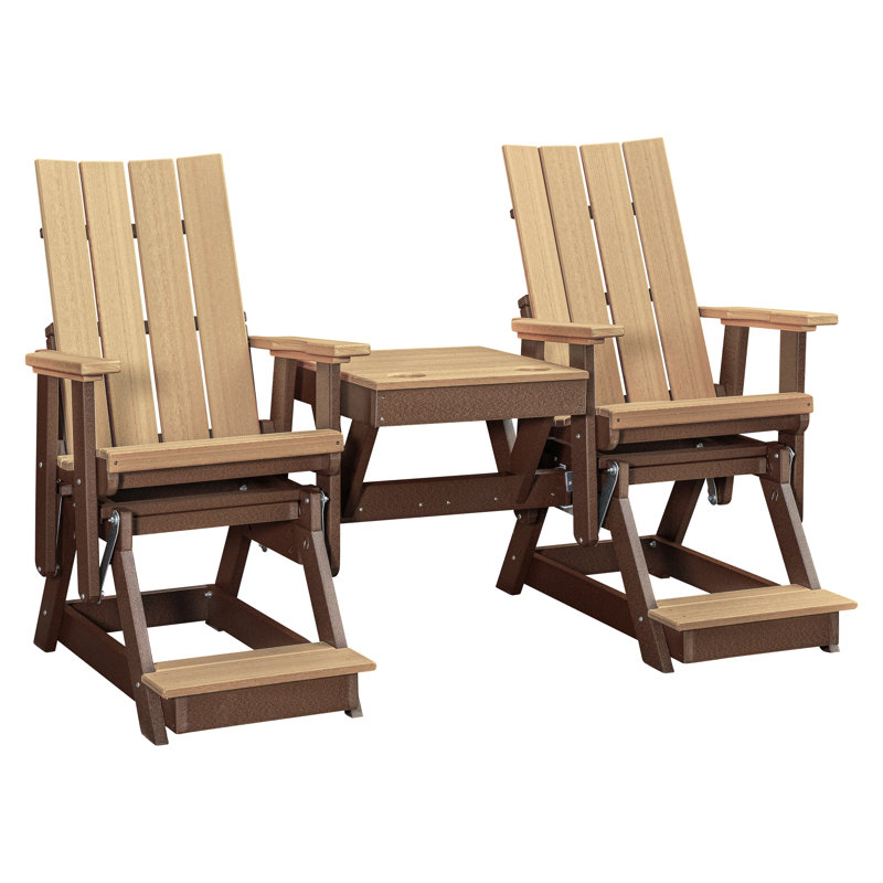 Fauteuil oscillant Brandon, Naturel / brun