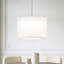 Luminaire suspendu 1 lumière à abat-jour cylindrique moderne en tissu bohémien à 1 lumière