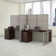Easy Office Rectangle 4 Person Cubicle with Cable Management