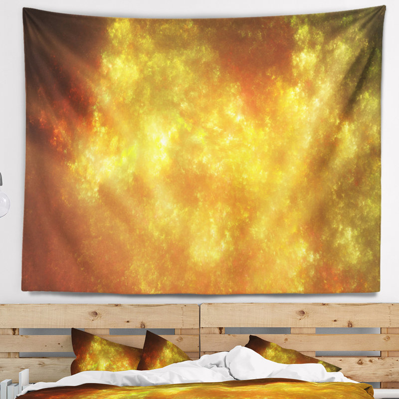 Tapisserie de ciel abstrait avec étoiles, H 32 po x l 39 po