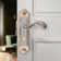 Zinc Alloy Dual Latch Door Handle Front Back Lever Lock With Keys