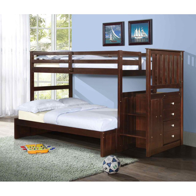 Rangel Twin over Full Bunk Bed with Drawers