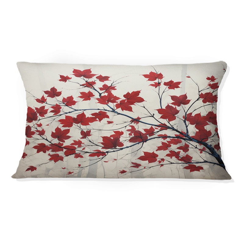 Coussin Red Leaves Scarlet Simplicity