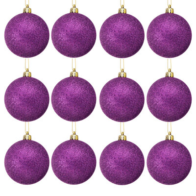 80mm Shatterproof Plastic Glitter Ball 