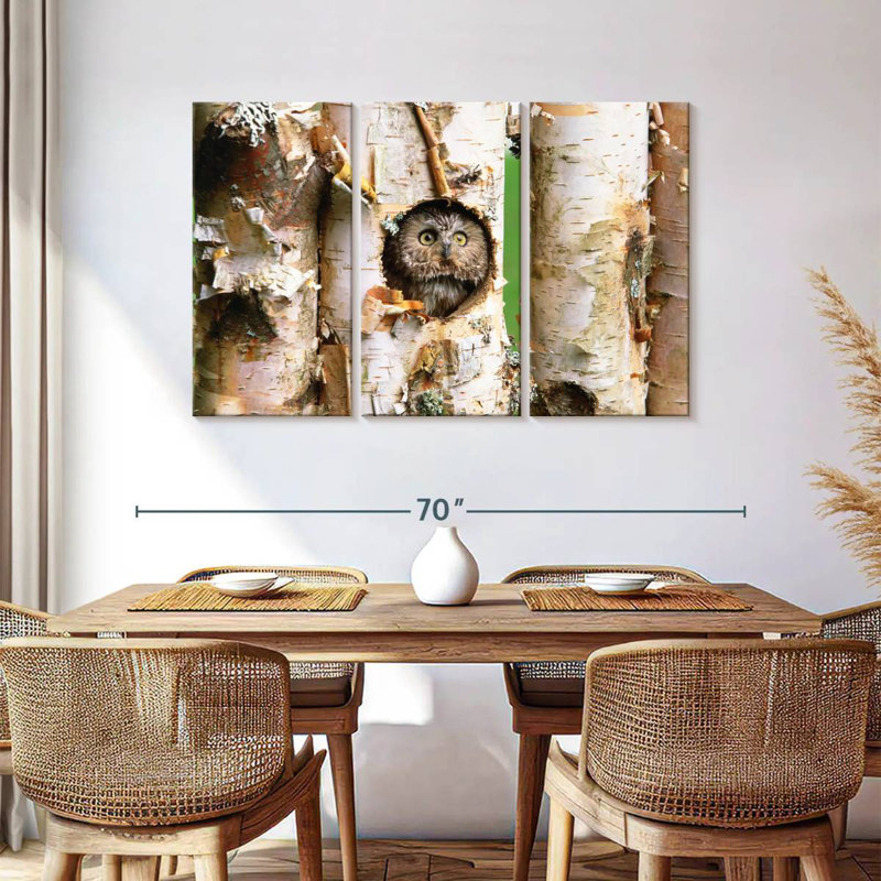 Brampt Owl In Tree Hole, 36" H x 57" W