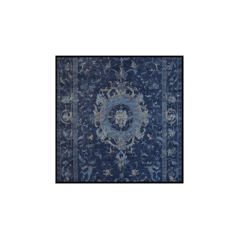 Tapis gris lavable à la machine, Carré 7 pi