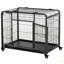 Cage et cage pour chien en métal robuste pliable Pawhut