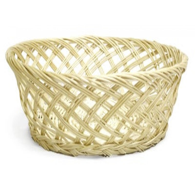 Panier en saule à tissage ouvert, Beige, H 4 po x l 14 po x P 14 po
