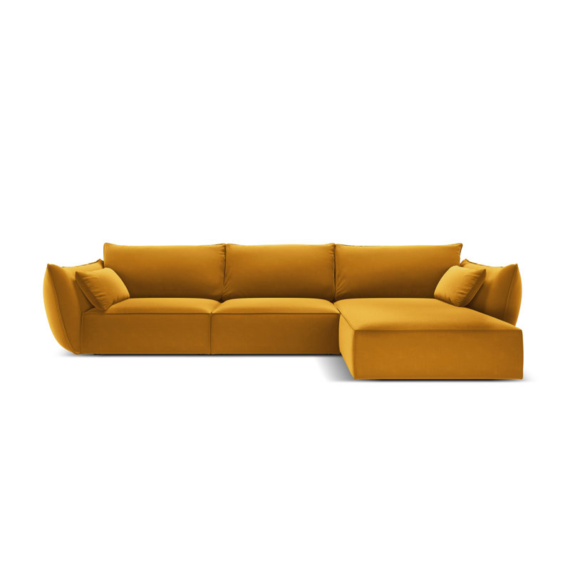 Adriona 4 Seater Corner Sofa , Yellow, Right Hand Facing