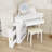 Makeup Vanity Desk With Stool, Mirror, Lights, Stool and Drawer-128976184