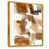 Toile avec cadre flottant or