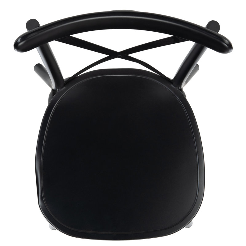 Chaise de patio empilable latérale Susy, Noir