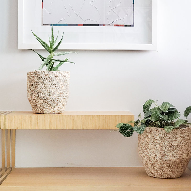 Bac de rangement en jute