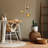 Industrial Floor Lamp, Gold Metal Body, 14.6 x 14.6 x 63.8 Inches | Base Plate Ø11.8 x 0.8 Inches | 3 x E14 Socket (Max 40W), On/Off Switch on Cable | Stylish Lighting for Home & Office Decor, IP20 Rated-807825816-807825817