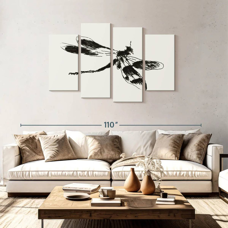 Brampt Dragonfly Plate 1 From Le Fleuve 1874, 48" H x 75" W