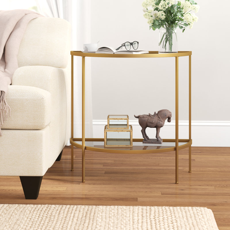 Glass Top End Table