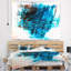 Tapisserie abstraite d'art de structure bleue-28483718